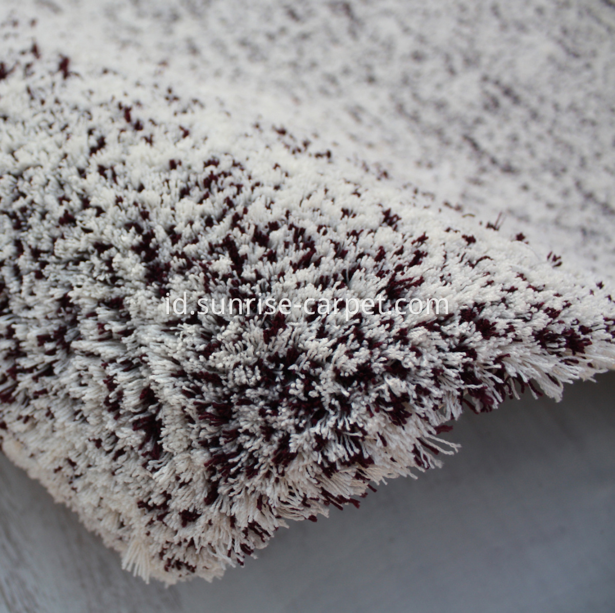 microfiber shag thin yarn ivory